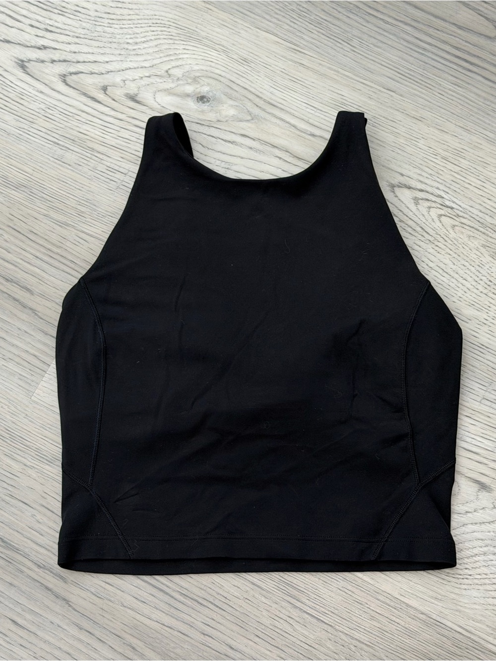 Lululemon Align High Neck Crop Tank Top Light Support Black SZ 2 WORN ONCE EUC - Picture 3 of 6